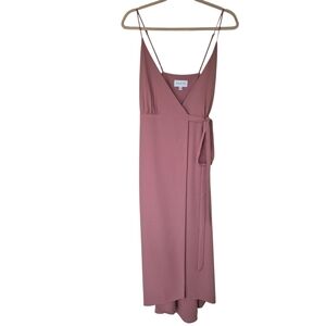 Park & Fifth Berkeley Wrap Midi Dress Mauve Pink LIKE NEW
